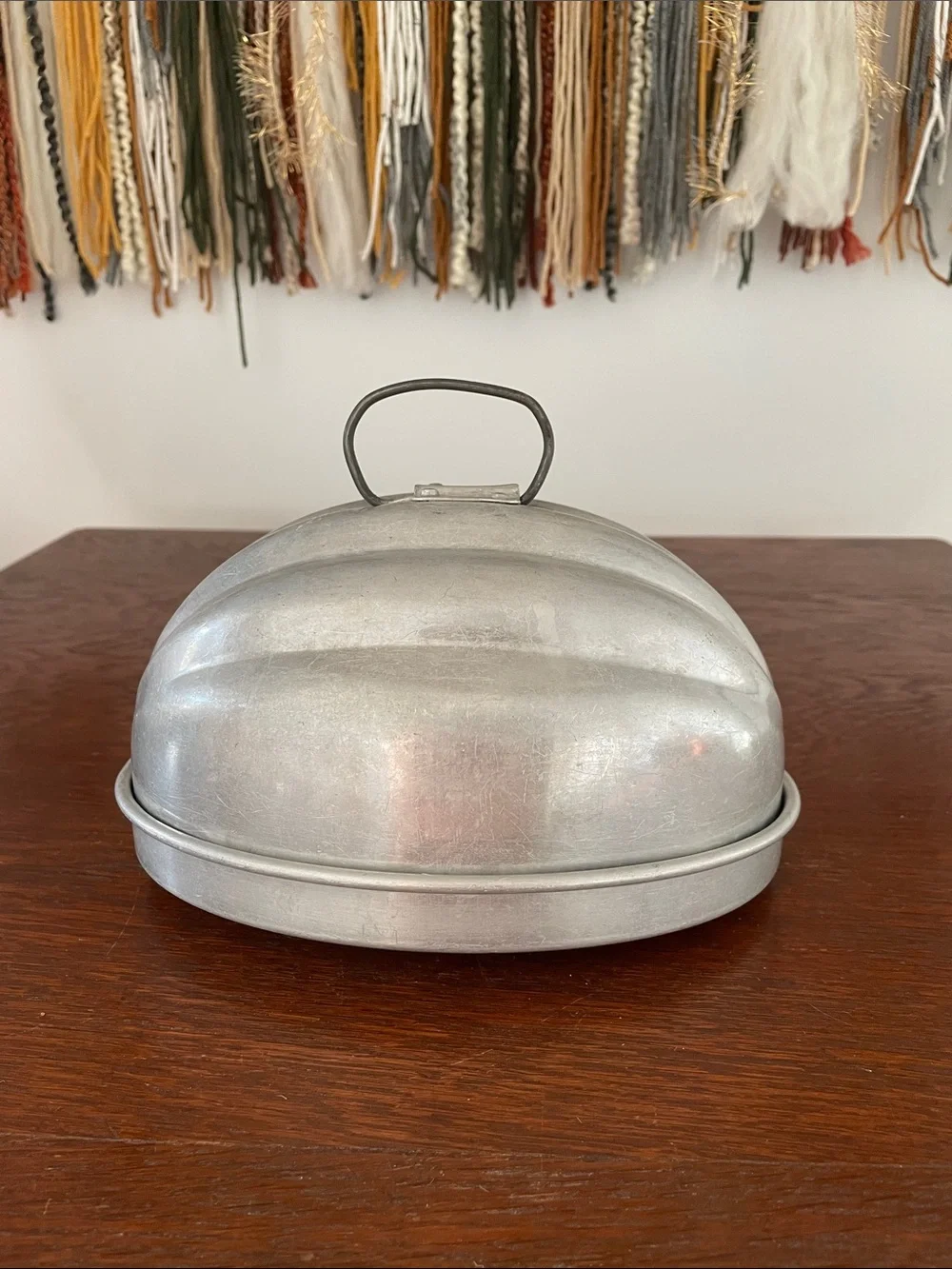 Vintage aluminum wear-ever bread - pudding mold